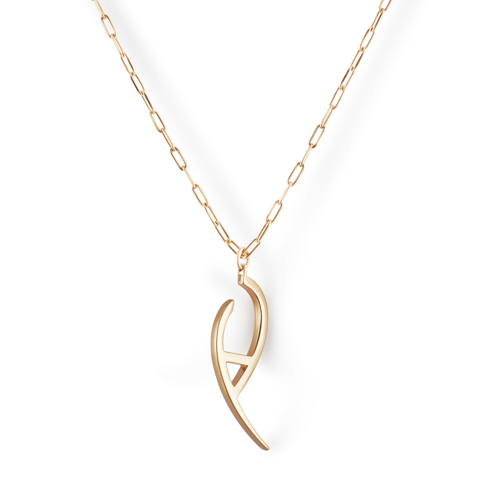 Flick Pendant Necklace - Gold Vermeil