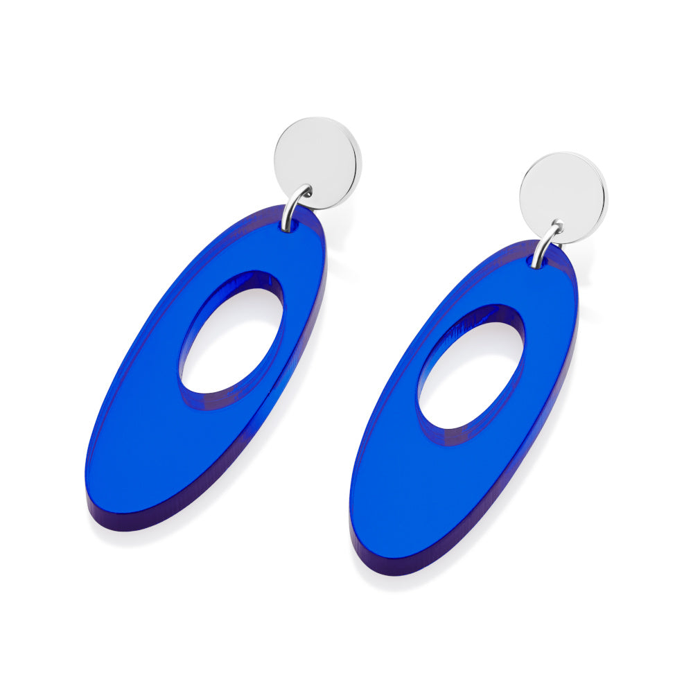 Hepworth Earrings - Blue Mirror