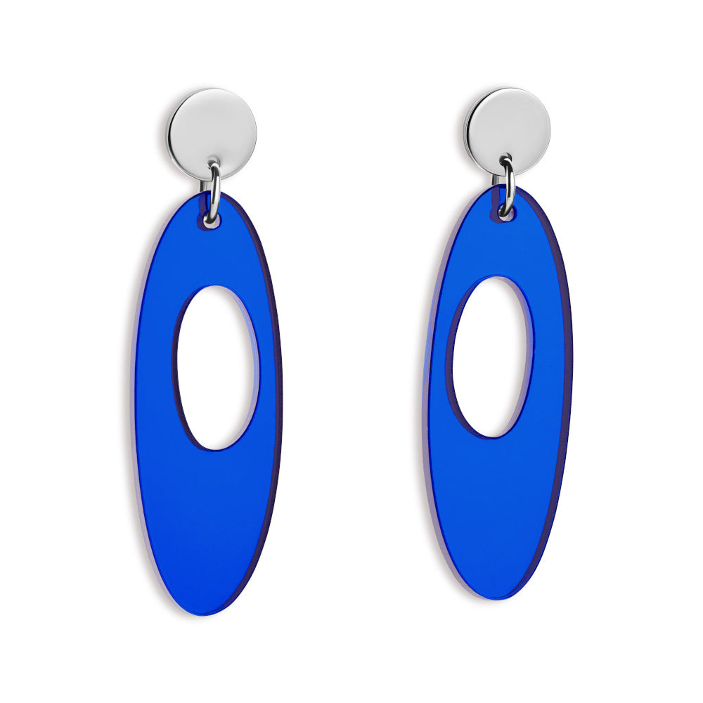 Hepworth Earrings - Blue Mirror