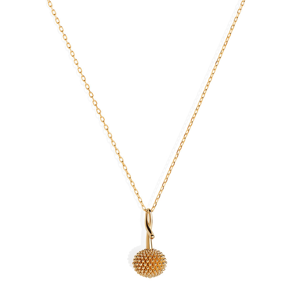 Pom Pom Pendant Necklace - Gold Vermeil