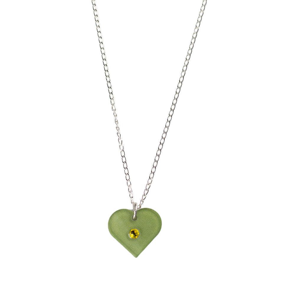 Heart deals jade necklaces