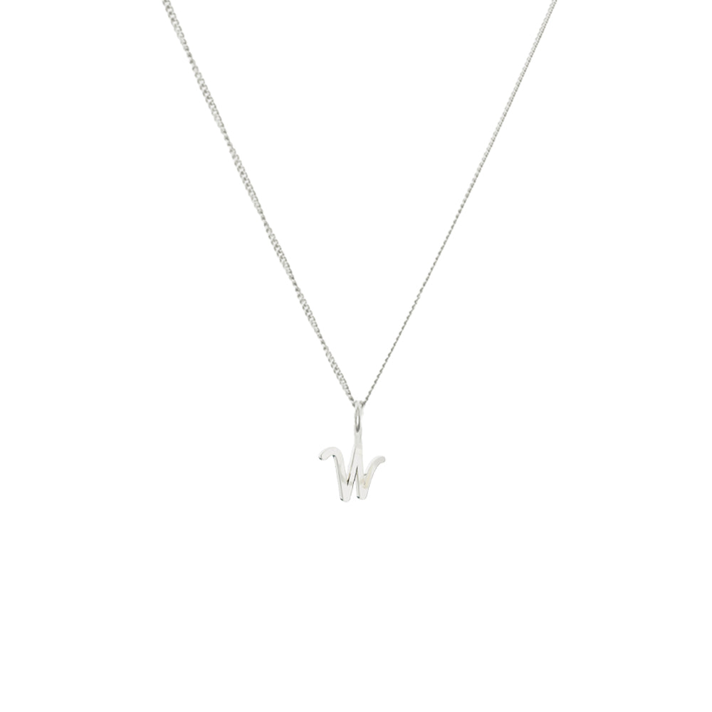 Louis Vuitton Silver LV Logo Pendant Necklace